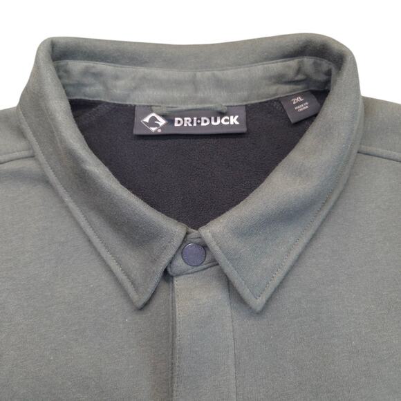 Dri Duck Jacket Men's Size 2XL Green Front Pockets Button Up Snap Heavy Jacket‎ - Picture 5 of 16